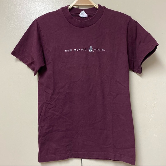 Vintage 90s New Mexico State Aggies University T-shirt Small Made In USA NMSU - Picture 2 of 4